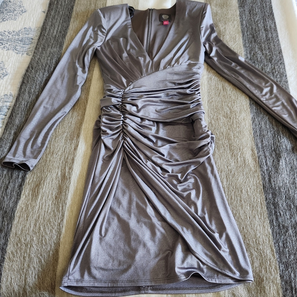 Women's Vince Camuto Shearh Dress long sleeve color gray size 2
